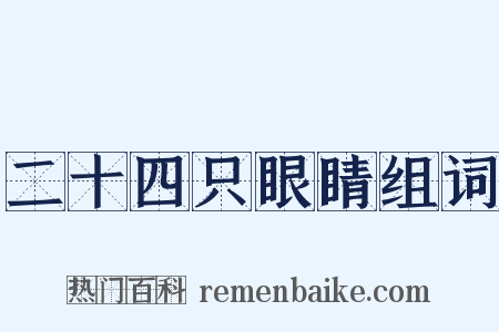 二十四只眼睛组词是什么意思的图片